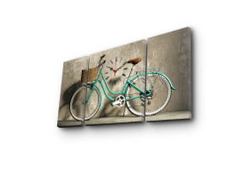Wallity Reloj de Pared Decorativo de Lienzo Multicolor (3 Piezas)